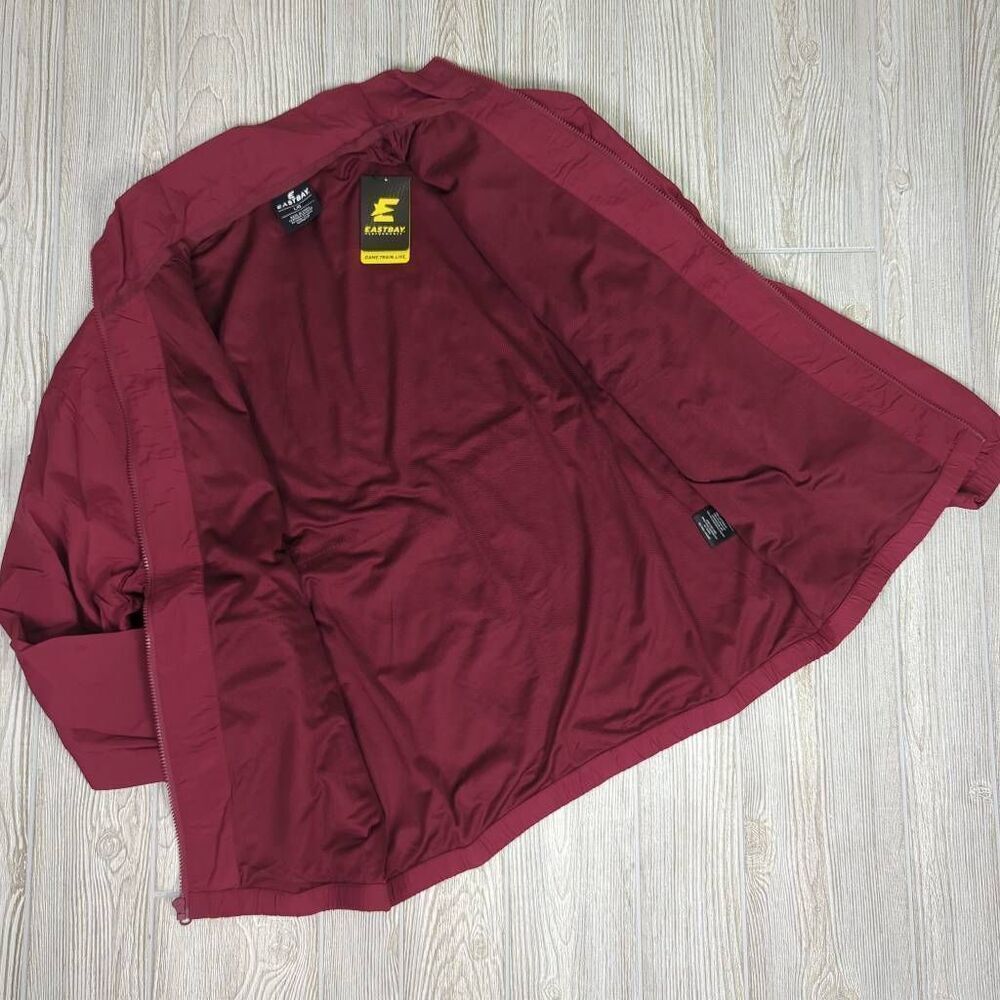 Brand New East Bay Men’s Large Red Velocity Warmup Jacket Coat Full Zip - Picture 7 of 10
